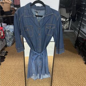 Denim Button-Up Dress